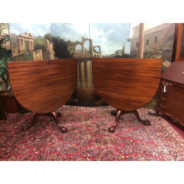 Vintage Colonial Style Dining Table, Two Leaves For Sale - Image 4 of 16