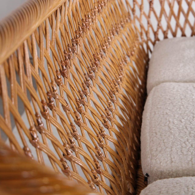 Wicker Rattan Lounge Set, 1970s, Set of 3 For Sale - Image 11 of 18