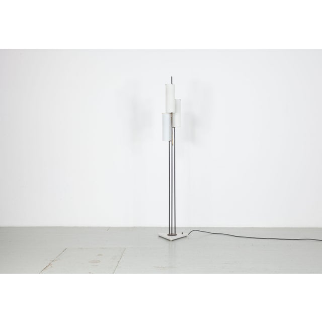 1960s Glass and Metal Floor Lamp with Marble Base from Stilnovo, Italy, 1960s For Sale - Image 5 of 18