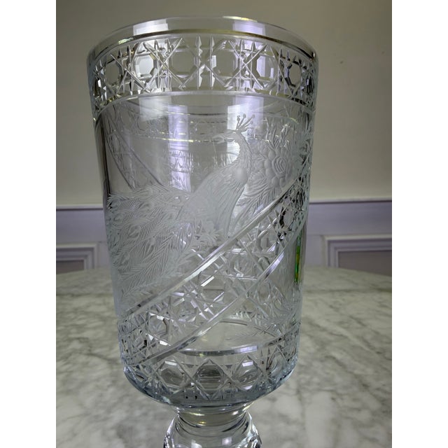Elegant Modern Russian Crystal Peacock Goblet by Gran Saint Petersburg For Sale In West Palm - Image 6 of 7