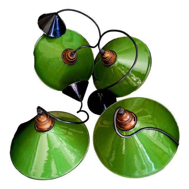 Vintage Industrial Bauhaus Ceiling Lights from Zenith, Belgium, 1930, Set of 4 For Sale