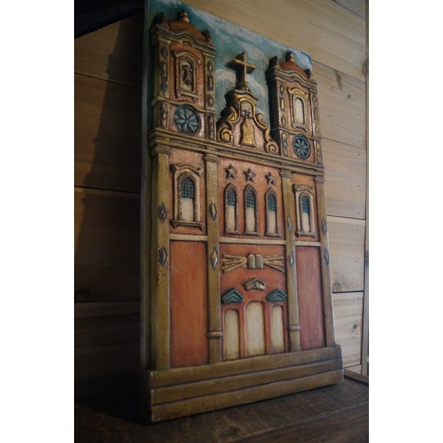 Wood 1980s Handmade Carved Wood Guatemalan Church Retablo For Sale - Image 7 of 10