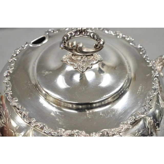 Early 20th Century Antique Victorian Silver Plated Lidded Soup Tureen by Riverton Silver Co. For Sale - Image 5 of 12
