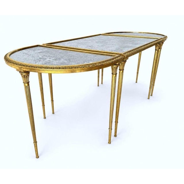 Mid-Century Maison Bagues Bronze Dore Hollywood Regency Coffee Table For Sale - Image 4 of 8