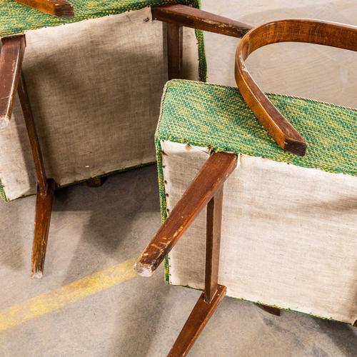 Armchairs in Lime Weave Fabric by Jaroslav Šmídek, 1950s For Sale - Image 9 of 11