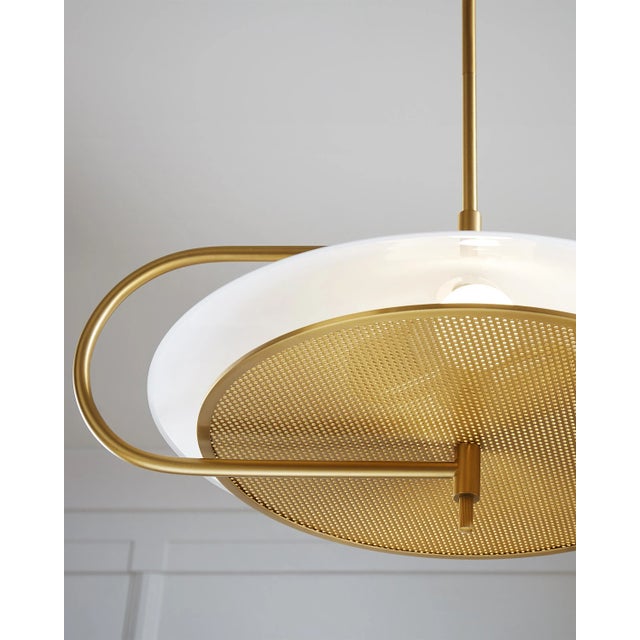 Modern Kelly Wearstler by Visual Comfort Studio Gesture Pendant, Burnished Brass For Sale - Image 3 of 8