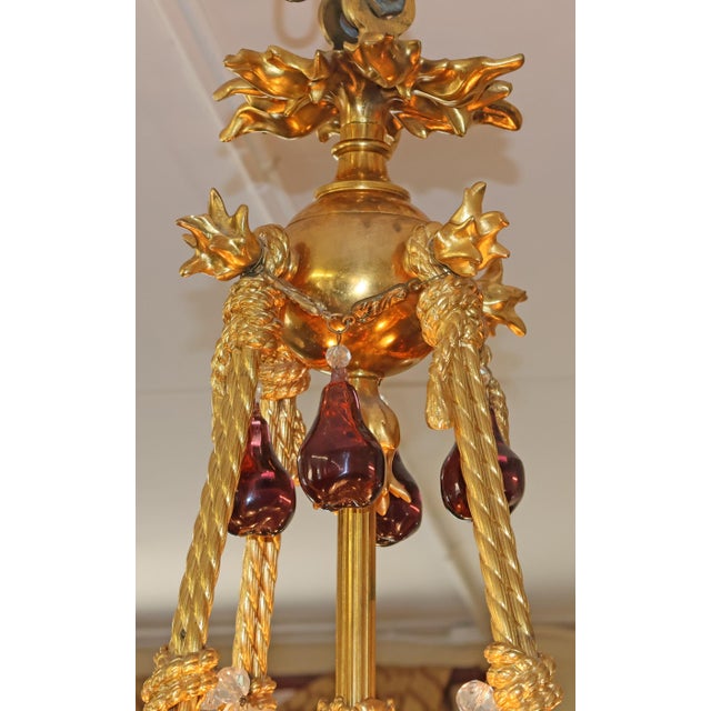 1910 French Belle Epoque Style Gilt Bronze Crystal Chandelier For Sale - Image 13 of 18