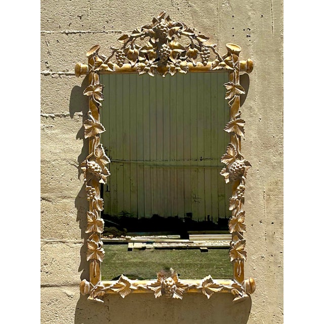 Vintage Regency Gilt Grape Leaf Mirror For Sale - Image 10 of 10