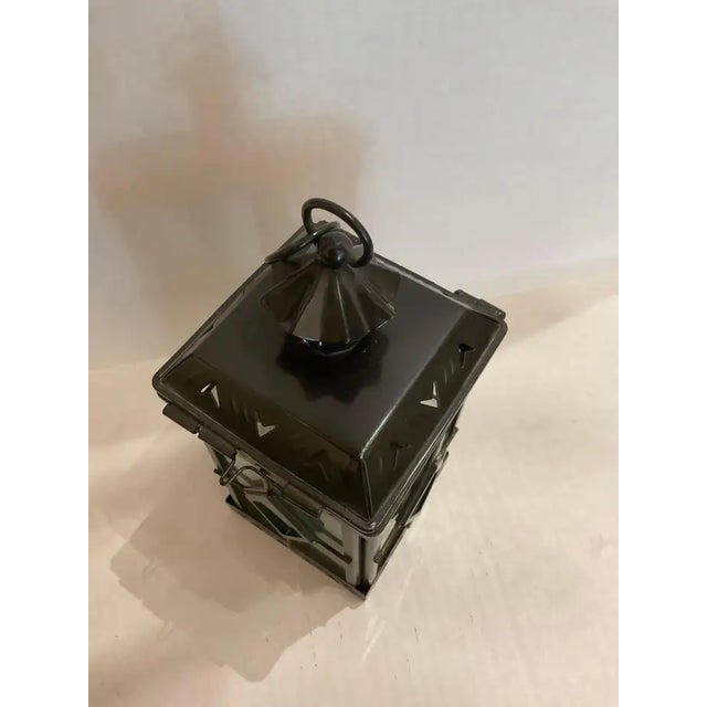 Small Antique Brass Lantern For Sale - Image 4 of 8