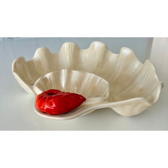 Vintage Metlox California Pottery Shrimp Shell Serving Dish For Sale In Palm Springs - Image 6 of 10
