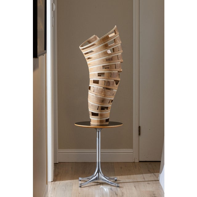 Wood Signed Large Scale David Zimmerman Studio Craft Sculptural 35" Wood Vessel, 2004 For Sale - Image 7 of 11