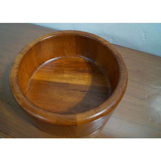 1960’s Danish Modern Sculpted Teak Richard Nissen Bowl For Sale - Image 10 of 11