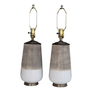 Mid 20th Century Martz Style Ceramic Lamps.