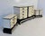 Osvaldo Borsani Art Deco Bedroom Set in Parchment and Black Lacquer, Chest and Bedside Tables by Osvaldo Borsani, Italy, 1940s, Set of 3 For Sale - Image 4 of 7
