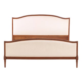 A French Louis XVI Style Walnut Full Size Bed, C. 1930 For Sale