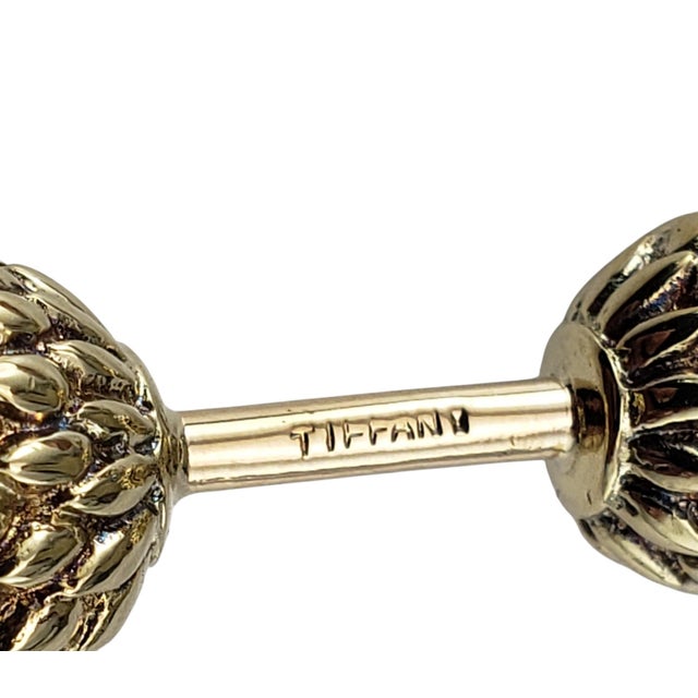 Mid 20th Century Tiffany & Co. Schlumberger 14k & Hematite Acorn Cufflink & Shirt Stud Set - 4 Pieces For Sale In New York - Image 6 of 8