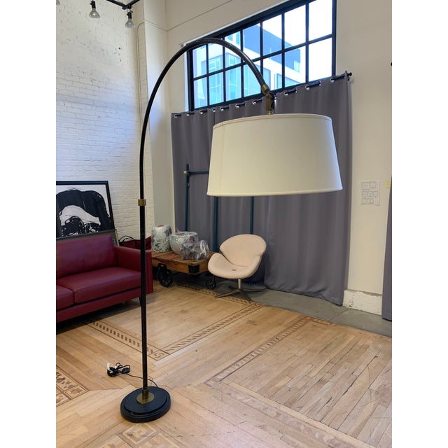 Pottery Barn Winslow Arc Floor Lamp With Shade Chairish