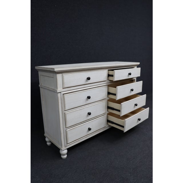 Millennium by Ashley Antiqued White 8-Drawer Dresser For Sale - Image 11 of 13