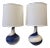 Blue and White Ceramic Lamps- a Pair For Sale