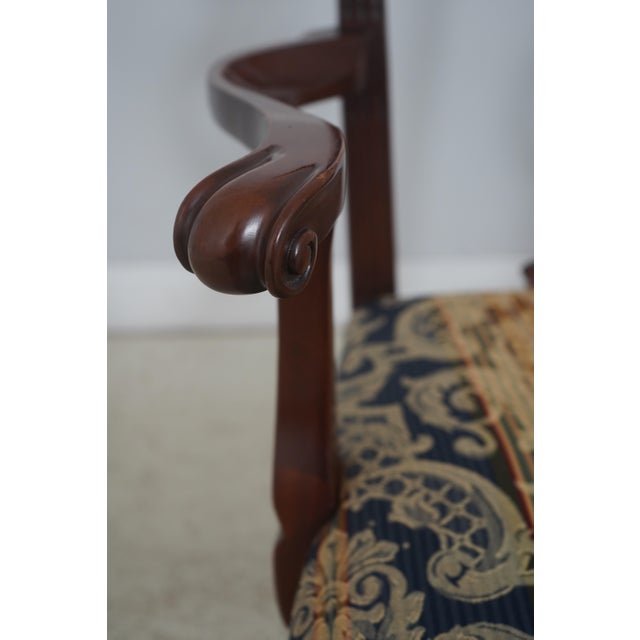 Hickory Chair Mahogany Mt Vernon Chippendale Style Settee For Sale - Image 11 of 18