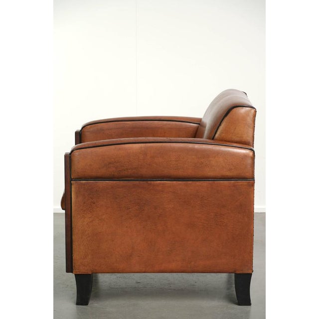 2000 - 2009 Vintage Art Deco Sheepskin Armchair For Sale - Image 5 of 13