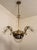 Vintage Art Nouveau Chandelier in Brass and Cut Glass, Italy, 1920s For Sale - Image 6 of 14