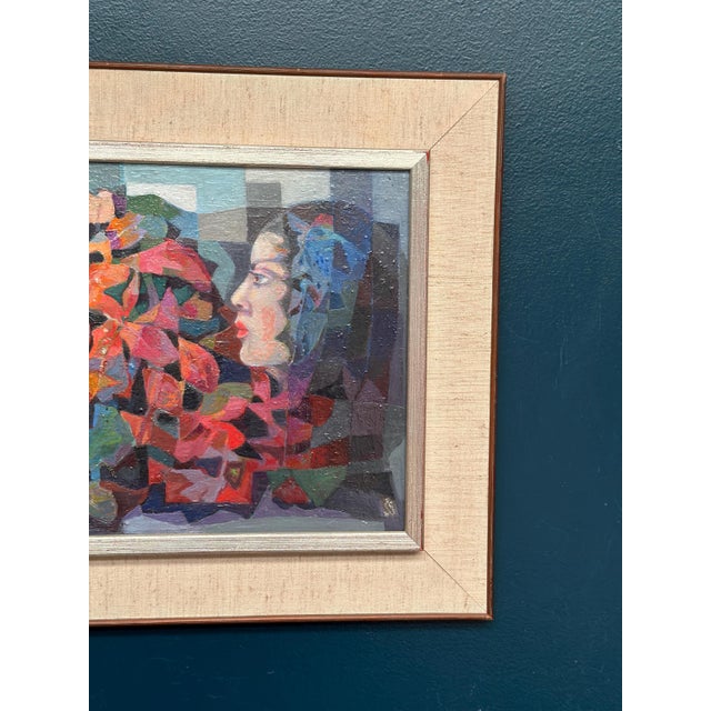 Ragnar Ring, Flower Girl, 1975, Oil Painting on Panel, Framed For Sale - Image 4 of 14