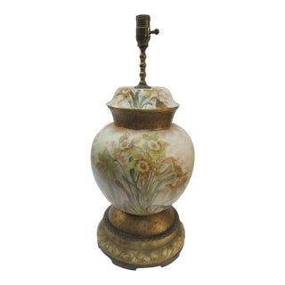 Antique Royal Doulton Burslem Ginger Jar as Lamp For Sale