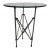 Antique Metal Campaign Table on Tri-Pod Base With Glass Top For Sale