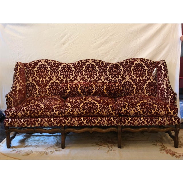French Regency Style Divan In Velour De Lyon Chairish