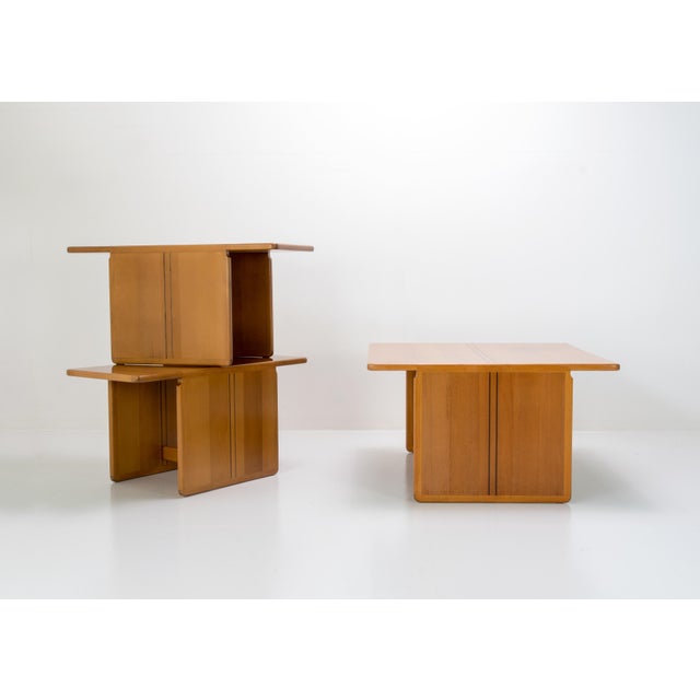 Mid-Century Modern Nesting Tables attributed to Afra & Tobia Scarpa for Maxalto, Italy, 1970s, Set of 3 For Sale - Image 3 of 18