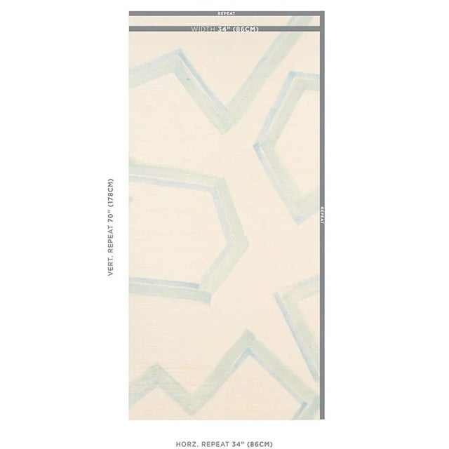 An outsized geometric pattern, Enzo Sisal wallcovering is rendered on such a grand scale that it takes on the look of a...