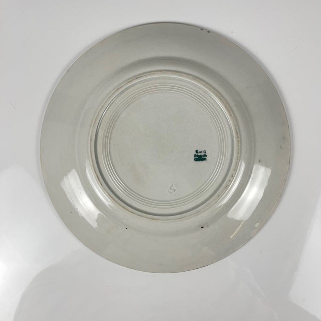 Round Earthenware Oeillet Dish from KG Lunéville, 19th Century For Sale - Image 4 of 9