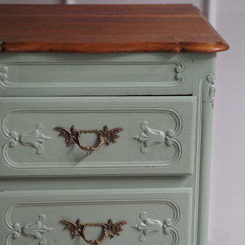 Narrow Louis XV Style Chest of Drawers, 1950s For Sale - Image 9 of 13