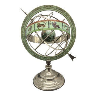 Vintage MCM Zodiac Armillary Astrology Italian Old World Globe For Sale