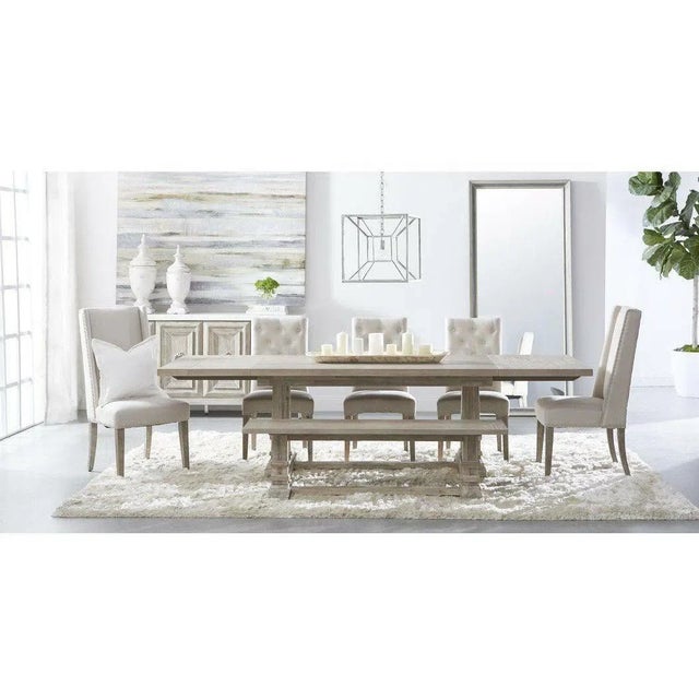 Transitional 78-110" Wood Extendable Dining Table by Essentials for Living For Sale - Image 3 of 7