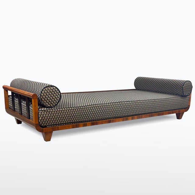 Art Deco Walnut Daybed from Bohemia, 1930s For Sale - Image 9 of 9