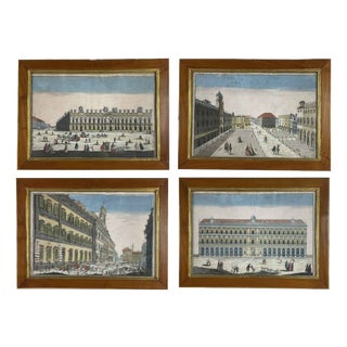 Remondini, Remondini Architectural Views Bassano, 1770, Engraving, Set of 4 For Sale