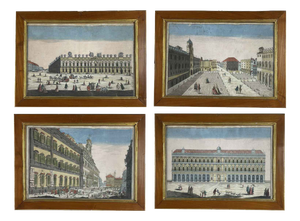 Remondini, Remondini Architectural Views Bassano, 1770, Engraving, Set of 4
