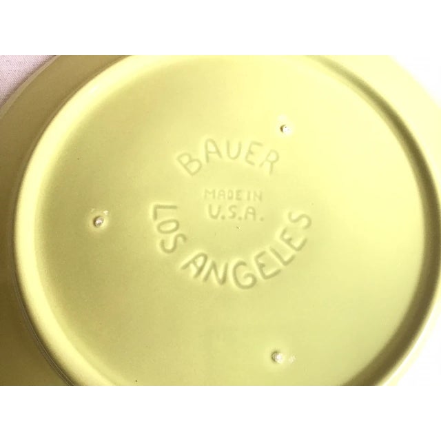 Bauer Mid 20th Century VTG Large Bauer California Mid Century Modern Green Brown Serving Tray For Sale - Image 4 of 4