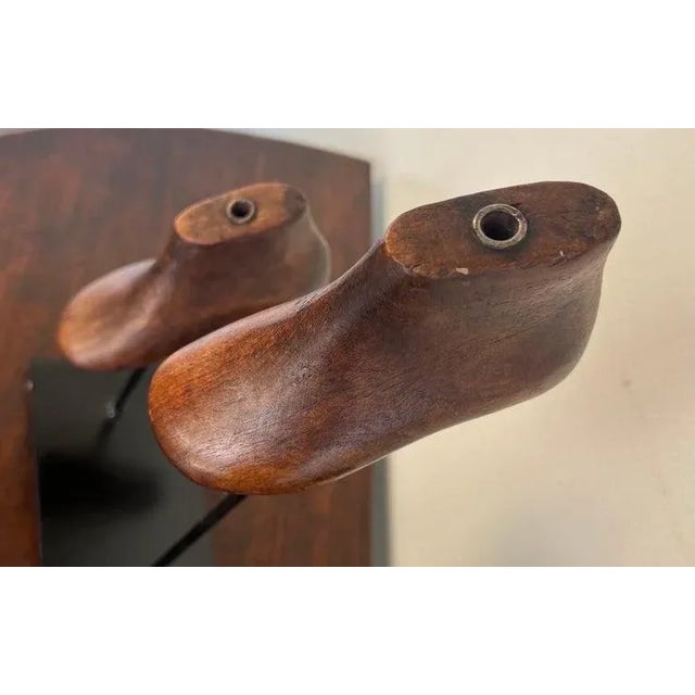 Brown Vintage Child Shoe Forms by Melissa Levinson, Iron Base, 1900-1909 For Sale - Image 8 of 9