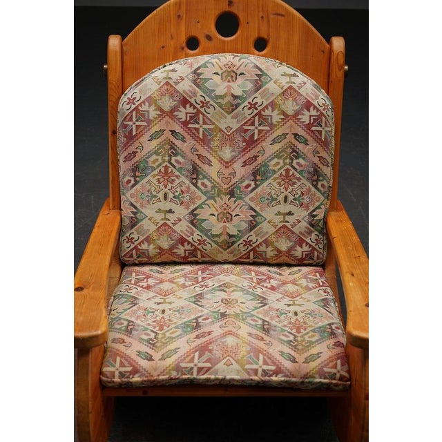 Scandinavian Rocking Chair in Pine For Sale - Image 15 of 18