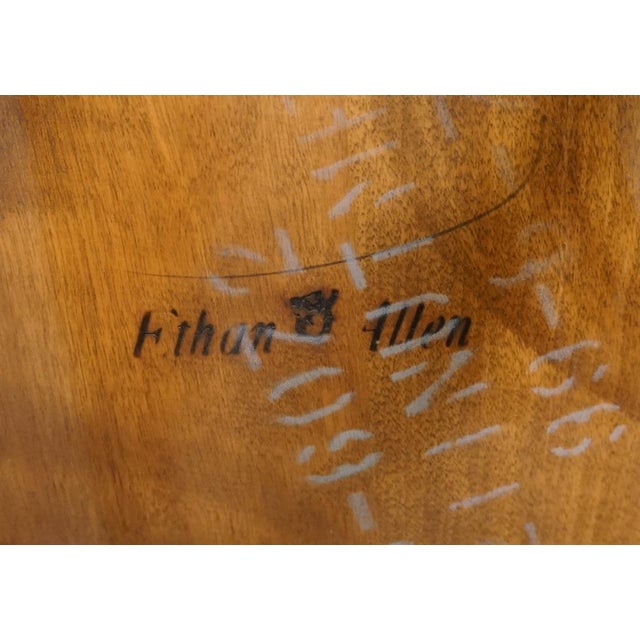 Ethan Allen Heirloom Nutmeg Maple Colonial Early American Fiddleback Duxbury Dining Side Chair 10-6072 For Sale - Image 10 of 10