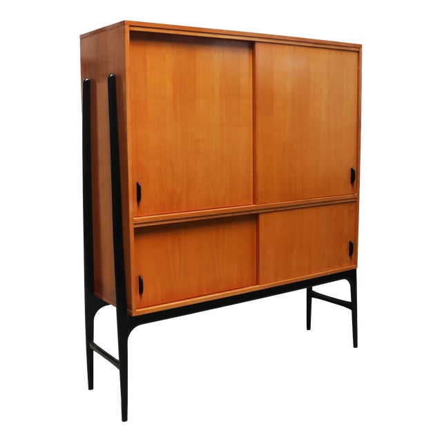 Mid-Century Modern Belgian Highboard by Alfred Hendrickx for Belform, 1958 For Sale