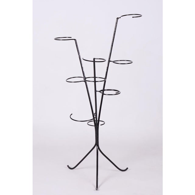 Mid-Century Czech Flower Stand in Lacquered Metal, 1950s For Sale - Image 10 of 10