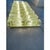 Huge rectangular wall sconce in unlaquered brass and Green Murano glass with a partcular shape that give brigtness . A...