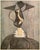An excellent period offset lithograph, full-color print, after Cubist painting "Femme Au Chapeau" (Woman in a Hat, also...