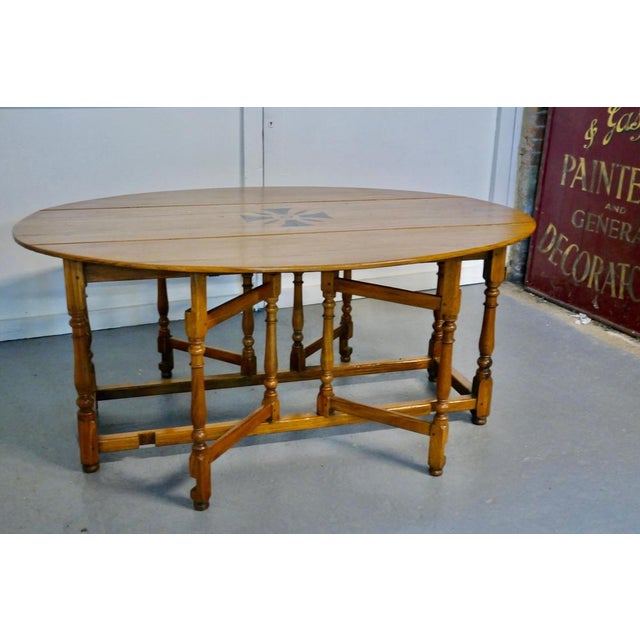 Large French Gate Leg Dining Table, 1930s For Sale - Image 9 of 16