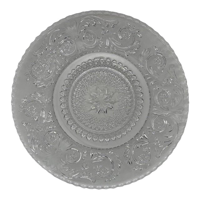 Vintage 1940’s Duncan Miller Crystal 7” Serving Plate For Sale