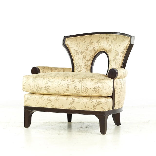 Wood Barbara Barry for Henredon Mid Century Lounge Chairs - Pair For Sale - Image 7 of 13